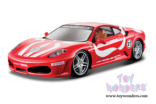 BBurago Ferrari Race & Play - Ferrari F430 Fiorano #27 Hardtop (1/24 scale diecast model car, Red) 26009D
